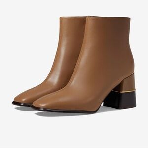 Tory Burch Double T 75mm leather ankle boots